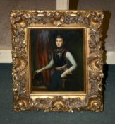Portrait of a gentleman, oil Portrait of a young man in armour, signed Richardson Various sizes (2)