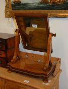 A George IV mahogany dressing table mirror, manner of Gillows, and a small Regency dressing mirror