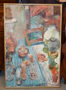 δ William Thomson (British 20th century) Table top Oil on board Signed with initials lower right 111