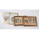 Continental School (19th century) A pair of flower studies Watercolour and pencil Extensively