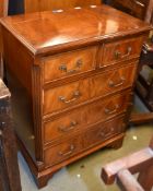 A reproduction mahogany small chest of drawers in George III style, 55cm wide