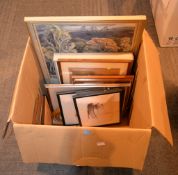 A group of assorted pictures and prints to include an oil painting by Alison Wallace and Margaret