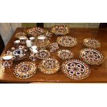 A selection of Royal Crown Derby Imari palette porcelain, various patterns, including shaped serving