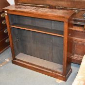 Ω A Victorian rosewood open bookcase, with three adjustable shelves, 92cm wide Cites Regulations