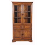 A stained pine cupboard in Victorian style, 186cm high