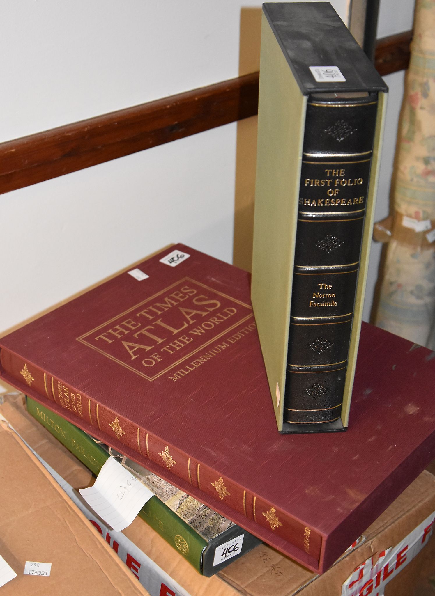 BINDINGS; Quantity of Continental leather bound books v.s. (qty)