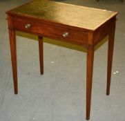 A mahogany writing table, 19th century, 76cm high, 76cm wide