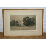 Charles Harrington (1865 - 1943) A Sussex Lane Watercolour Signed and dated 29 , lower left 30 x