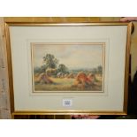 Henry John Kinnaird (fl.1880-1920) A Summer Cornfield Watercolour Inscribed, lower left, signed,