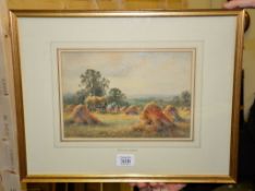 Henry John Kinnaird (fl.1880-1920) A Summer Cornfield Watercolour Inscribed, lower left, signed,