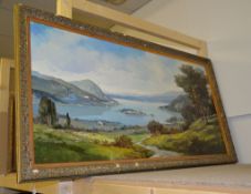 20th Century School Landscape Oil on canvas 60 x 130cm (23 5/8 x 51in.)