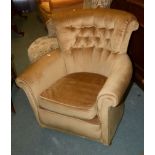 A button upholstered chair in Victorian style