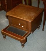 A Victorian mahogany box commode