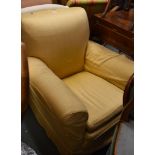 An armchair, first half 20th century, with loose covers and removeable seat