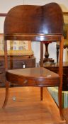 A George III mahogany corner washstand, 112cm high