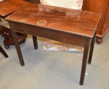 A mahogany card table in George III style, 91cm wide