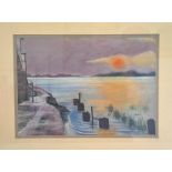 MORSE, Gerald " The Moorings" Pastel