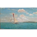 CROSBY, Laurence, Oil on Board "Old-Timer off Pendennis Point Falmouth"