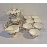 Hathaway Rose Wedgewood Bone China Tea Service