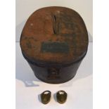 Tin Epaulette Box + Two Brass Naval Padlocks