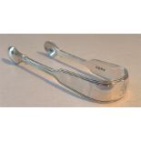 Pair Silver Victorian Sugar Tongs, London 1890, Maker HH