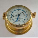 FCC Precision Quartz Brass Marine Time & Tide Clock