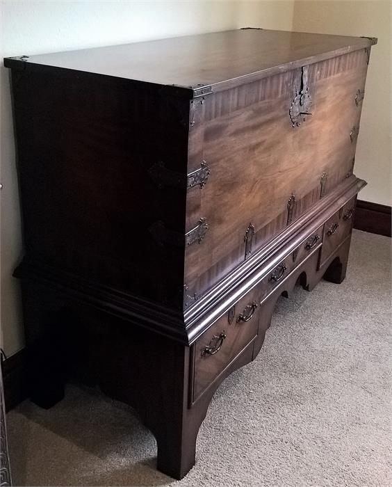 Reproduction Spanish Galleon Chest on Chest, Brass Bound - Image 3 of 3