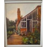 DAY, P. Oil on Board, The Potting Shed, Polesden Lacey