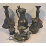 6 Items of Pewter