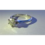 18ct White Gold 1.01 Carat Diamond Solitaire Ring