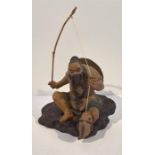 Vintage Chinese Mud Man Pottery Figurine