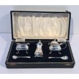 Boxed Silver Cruit Set Marked Birmingham 1960