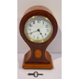 Sheraton Style Edwardian Balloon Clock, French Lever Escarpment Movement