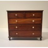 19th Century Walnut Apprentice Chest of Drawers