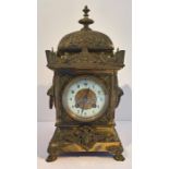 High Victorian Brass / Bronze 8 Day Striking Mantle Clock, J.Marti & Cie