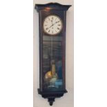 Vienna Regulator Wall Clock, Original Weight and Pendulum