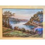 VICTOR Thomas Herbert (1894-1980) Water Colour "Helford River"