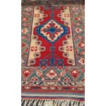 Eastern Rug - Red, Blue Green Ground