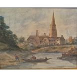 Water Colour inscribed "Monmouth Church & Priory", 1832