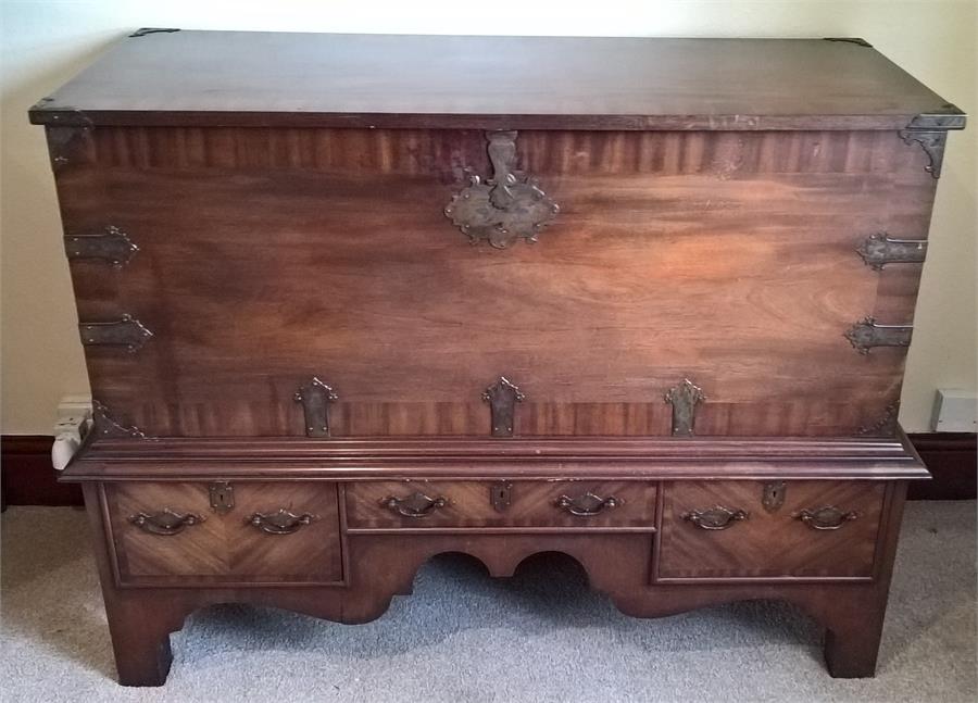 Reproduction Spanish Galleon Chest on Chest, Brass Bound - Image 2 of 3