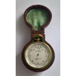 Very Rare 19th Century Double Sided Pocket Barometer / Altimeter, Short & Mason
