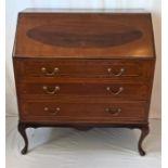 Edwardian Mahogany Drop Front Bureau