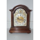 Late 19th/early 20th C. Kienzle Uhren German Mahogany Westminster Chime Bracket/ Mantel Clock