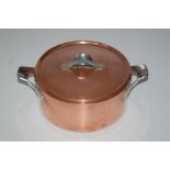 Copper And Steel Casserole Pot.