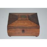 19th Century Mahogany Jewellery Box On Pad Feet