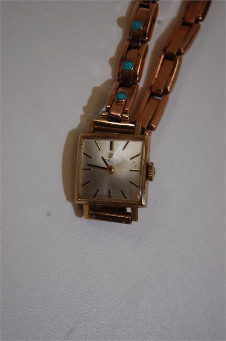 Vintage Tissot Ladies 9ct Gold Cocktail Watch in Original Box - Bild 2 aus 9