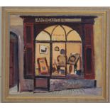 FRED YATES Smaller Antique Shop 35 x 40 cm Oil on Canvas, Signed