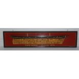 Large Vintage Hanging Half Block Model Of Ship 'LOCH LINNHE ~ Glasgow 1870'