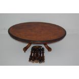 19th C. Inlaid Mahogany Occasional Table, Cut Down, Together With Original Supports.