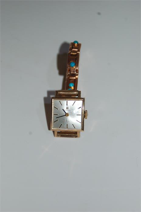 Vintage Tissot Ladies 9ct Gold Cocktail Watch in Original Box - Bild 5 aus 9